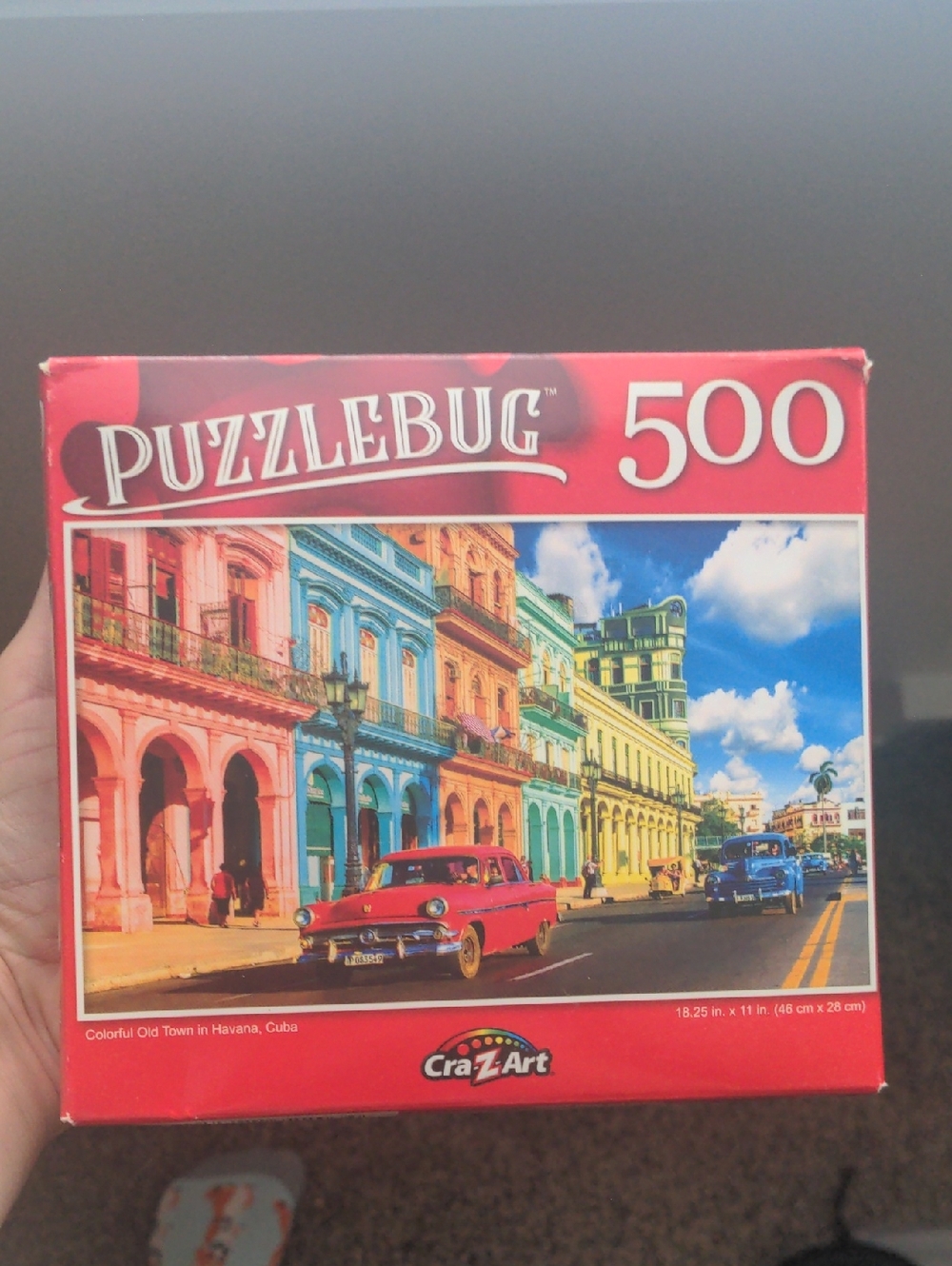 Colorful Old Town In Havana Cuba Street 500 Puzzle Antique Town Vintage Cars